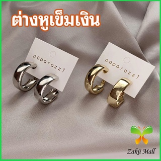 Zakii Mall ต่างหู s925  ตุ้มหู เครื่องประดับ ต่างหูโลหะชุบ silver needle earrings