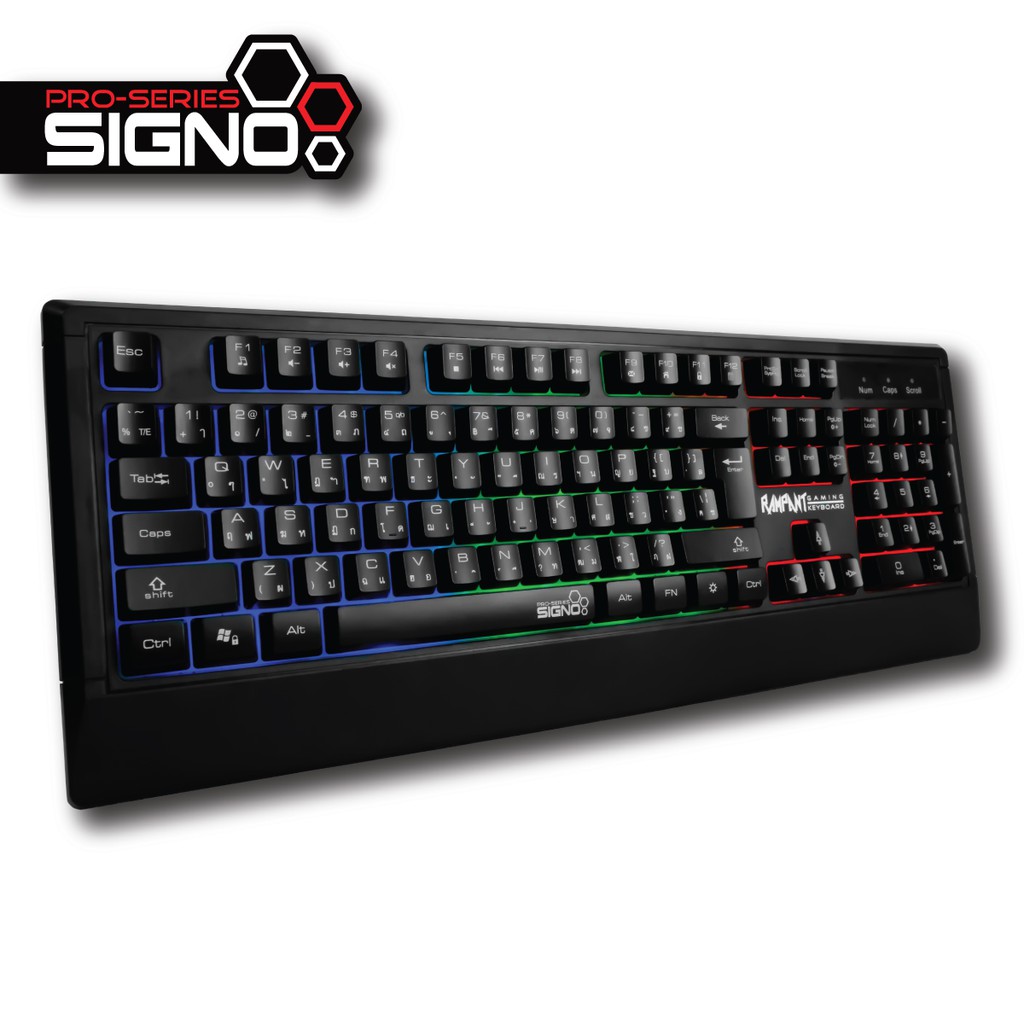 SIGNO RAMPANT Gaming Keyboard รุ่น KB-717 (เกมส์มิ่ง คีย์บอร์ด)