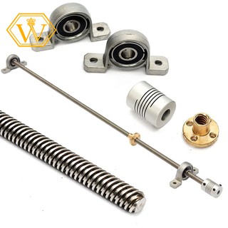 🌀Stock🌀T8 8mm 500mm Lead Screw Rod with Nut Mounted CNC Set For 3D Printer