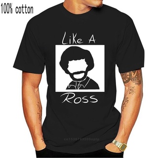 เสื้อยืด พิมพ์ลายกราฟฟิค Bob Ross Like A Ross
