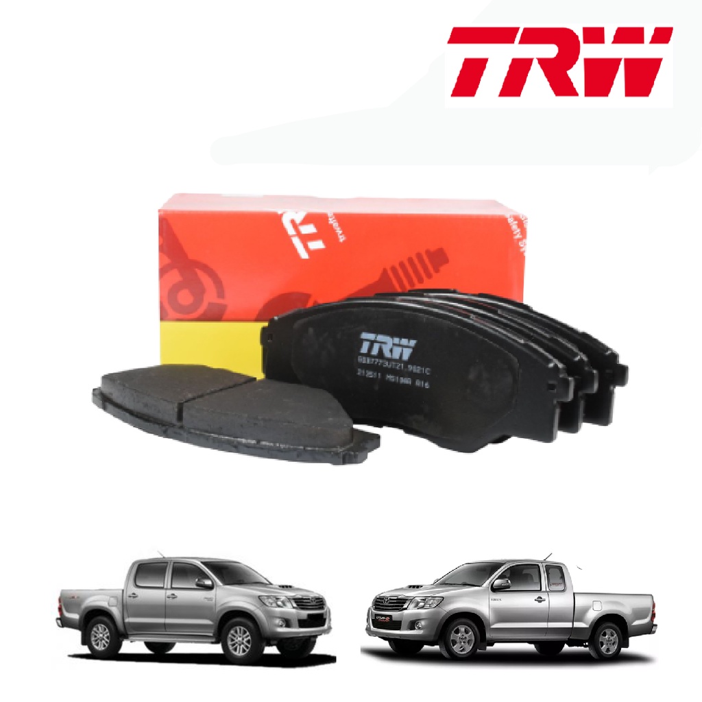 TRW ผ้าเบรกหน้า Toyota Vigo Champ 2wd ตัวเตี้ย ปี 2008-2014 ผ้าเบรก ดิสเบรค โตโยต้า วีโก้ แชมป์