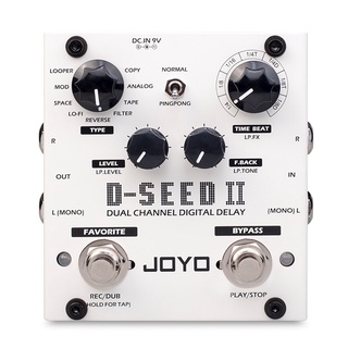 Joyo D-SEED-II แป้นเหยียบเอฟเฟคกีตาร์ไฟฟ้า เบส 8 โหมด TAP TEMPO