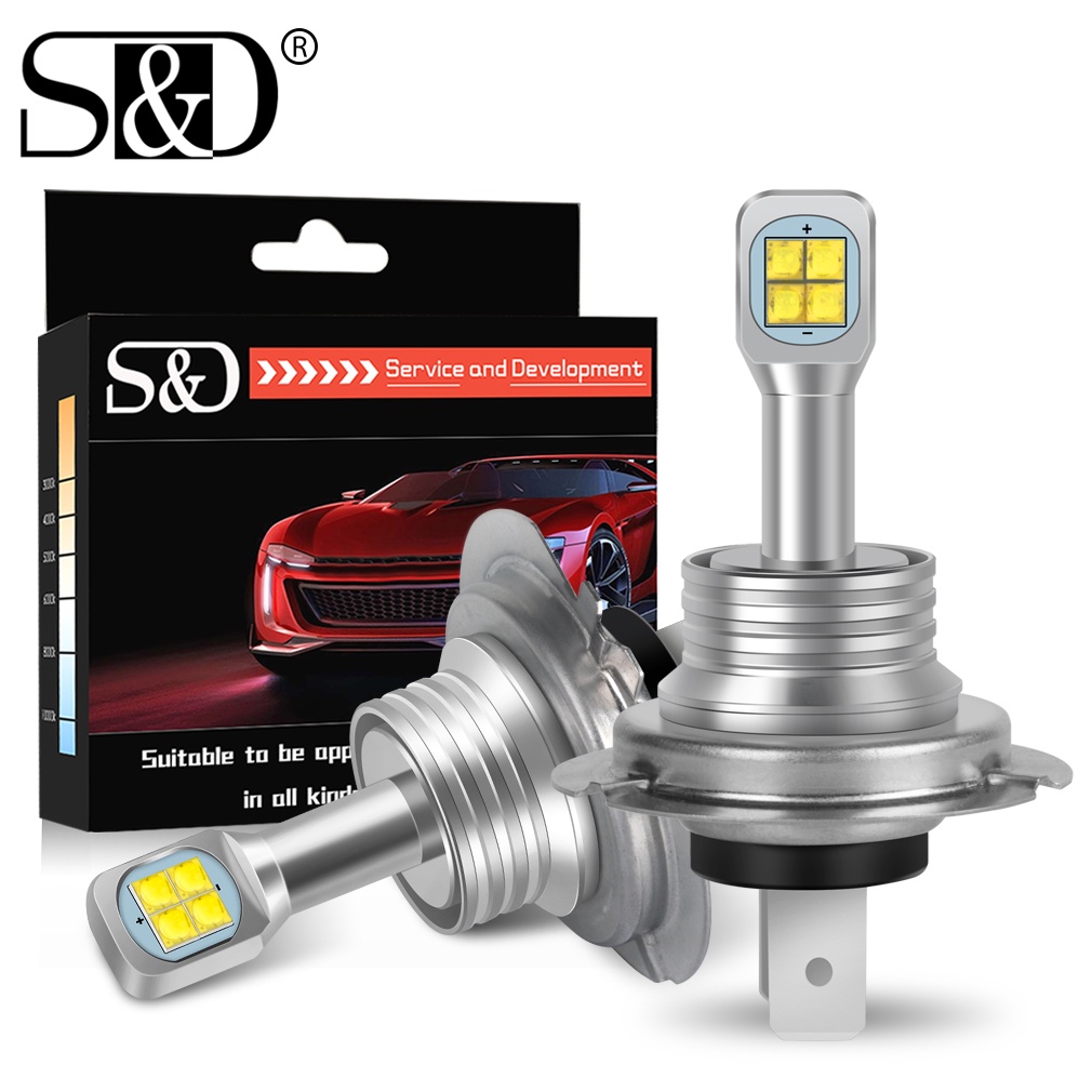 S&d ไฟตัดหมอก LED H7 H11 9005 HB3 9006 HB4 8SMD สว่างมาก สําหรับรถยนต์ 1 ชิ้น
