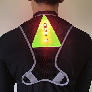 เสื้อ Reflection Vest LED มีไฟกระพริบสามารถปรับระดับได้