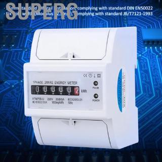 [Ready Stock] 220 v ดิจิตอล 1 - phase 2 wire 4 p din rail มิเตอร์ไฟฟ้า