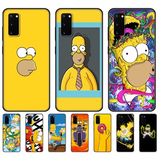 เคสโทรศัพท์มือถือ ซิลิโคนนิ่ม tpu ลายการ์ตูน Homer Simpson สีดํา สําหรับ Samsung Galaxy S20 S20 PLUS S20 Ultra S20 FE