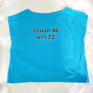 เสื้อผ้ามือสอง สาวอวบ ไซส์ใหญ่ โอเวอร์ไซส์ แขนกุด ผ้าทอลายประณีต คุณภาพดี มีซิปรูดด้านข้างเพิ่มความสะดวกในการสวมใส่