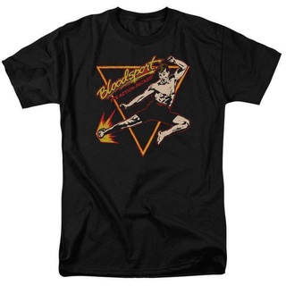 T-shirt  ขายดี เสื้อยืดลําลอง แขนสั้น พิมพ์ลายภาพยนตร์ BloodSport Retro 80s Van-Damme Action Martial Arts WGM298 APdgjn8