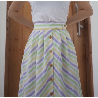 vintage button skirt