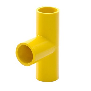 Joints 3WAY PVC PIPE FITTING SCG 1" YELLOW Conduit, accessories Electrical work ข้อต่อ ข้อต่อสามทาง PVC SCG 1 นิ้ว สีเหล