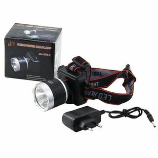 ไฟฉายคาดหัว LED HIGH POWER HEADLAMP ไฟชุด LED 1 หลอด ความสว่าง 1600 Lumens  พร้อม แบตเตอรรี 1598-7