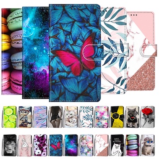 Cute Funny Painted Flip Leather Case on For Xiaomi Mi A3 A2 Lite 6X MiA3 MiA2 A2Lite Coque Wallet Animal Pattern Cover