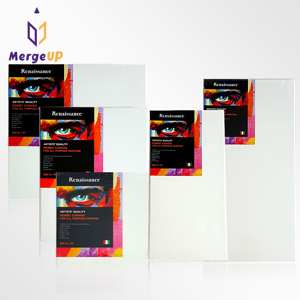 เฟรมวาดรูป HOBBY CANVAS RENAISSANCE 280 แกรม แผ่นเฟรมวาดรูป ผ้าใบวาดรูป เฟรมผ้าใบ แคนวาส