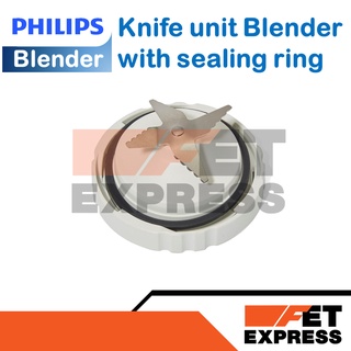 Knife unit Blender with sealing ring ใบมีดโถปั่นน้ำ PHILIPS รุ่น HR2115,2116,2117,2118และ2120