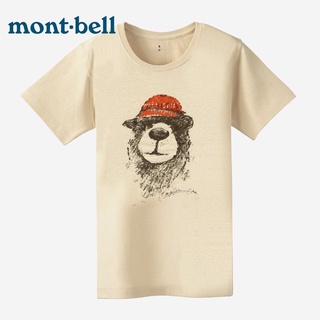 Montbell summer new outdoor leisure bear print womens short-sleeved T-shirt