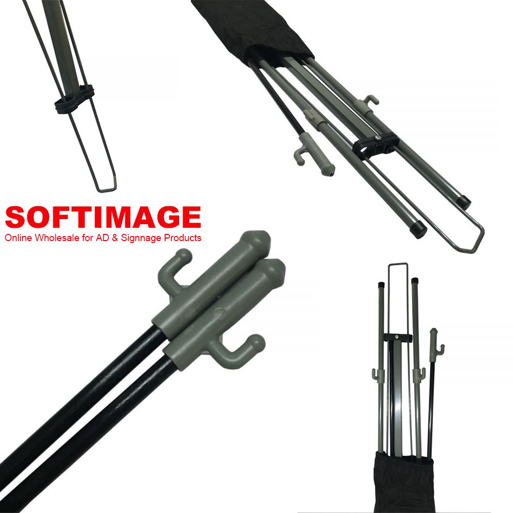 ขาตั้งป้ายรวมงานพิมพ์  ขาตั้งป้าย  ขาตั้งป้าย รูปทรงตัว X หรือโครงแขวนภาพ ขนาด  60X160 80X180ซ.ม. X Frame C - รูปที่ 2