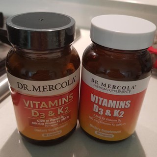 💥Pre-order‼️นำเข้าจากอเมริกา🇺🇸Dr. Mercola, Vitamins D3 &amp; K2, 30 Capsules