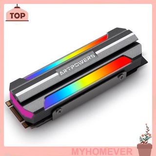 Myhomever M2 Ssd ฮีทซิงค์ระบายความร้อน Argb M.2 2280 Nvme ฮาร์ดไดรฟ์