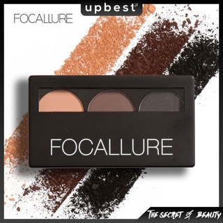 Focallure พาเลทเขียนคิ้วกันน้ํา 3 สีพร้อมกระจก