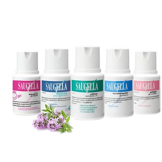 Saugella น้ำยาล้างทำความสะอาดจุดซ่อนเร้น ขนาด 100 ML.เเละ 250 ml. ( 4 สี 4 กลิ่น )