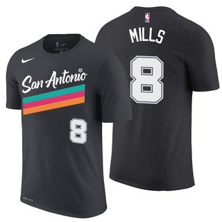 Nike เสื้อยืดบาสเก็ตบอล ลาย NBA Gametime San Antonio Spurs NO 8 Patty Mills