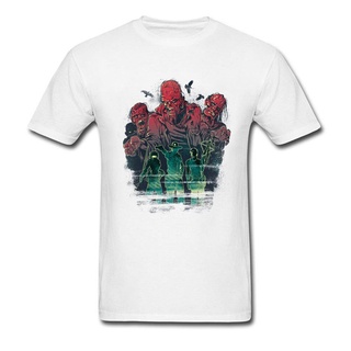 [S-5XL]เสื้อยืดลําลอง แขนสั้น พิมพ์ลาย Deadly Trio Zombie Michael Jackson Monster สําหรับผู้ชาย