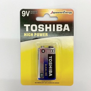 ถ่าน 9V Alkaline Toshiba พลังไฟเต็มเปี่ยม ของใหม่ ของแท้