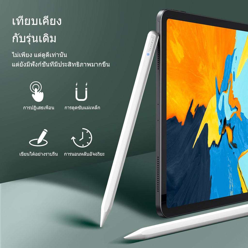 GOOJODOQ 12th ปากกาสไตลัส สัมผัสหน้าจอ สําหรับ iPad Pencil 2 1 Ipad Pro 11 2020 Air 4 2018 2019 7th 8th #8