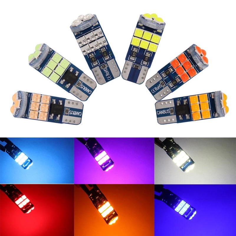 *ราคาโปรโมชั่น* T10 W5W ไฟหรี่ LED 15smd 3030 ไฟส่องป้ายทะเบียน/ รถยนต์ และมอเตอร์ไซค์ (ราคา/1ชิ้น)