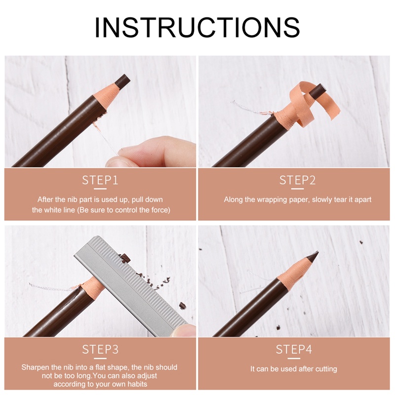 Gecomo ดินสอเขียนคิ้ว กันน้ํา ติดทนนาน สีธรรมชาติ - รูปที่ 3