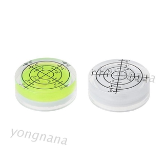 ★TOOL♣  2pcs 32*12mm Round Bubble Level White Green Bullseye Spirit Level Measuring Tool