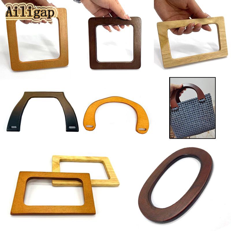 BIBITOP หูหิ้วกระเป๋า แบบไม้ทอ ทรงกลม แบบเปลี่ยน DIY