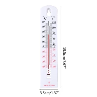 ✿ Home Wall Hanging Thermometer Celsius Fahrenheit Display Indoor Outdoor Greenhouse Temperature Monitor Gauge Household Daily Necessities