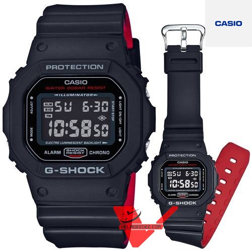 CASIO G-SHOCK Black &amp; Red นาฬิกาข้อมือ สายเรซิ่น รุ่น Limited Edition DW-5600HR-1