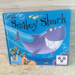 Smiley Shark  Ruth Galloway(ปกแข็ง) ปกหลัง เรื่อง Fidgety Fish  2 BOOKS in  ONE -cb3