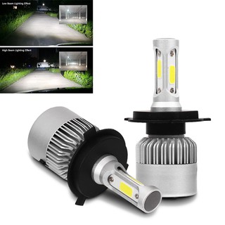 S2 H4 72W 8000LM CREE ไฟ LED ไฟหน้ารถยนต์ Hi / Lo Beam 6000K สีขาว 2ชิ้น