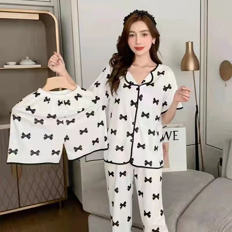 Sleeptime มาใหม่ มี8ลาย ชุดนอนผ้ารองผ้ายืด ชุดนอนแขนยาวขายาว ชุดนอน ...