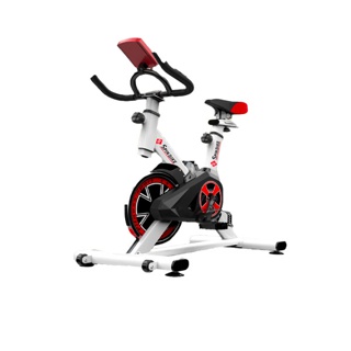 โปรโมชั่น : จักรยานฟิตเนส Exercise Spin Bike รุ่น S303  White-11  จักรยานออกกำลังกาย จักรยานสายพาน