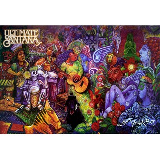 โปสเตอร์ รูปวาด กราฟฟิก นัก ดนตรี กีตาร์ ละติน ร็อก ซานตาน่า Ultimate Santana (2007) POSTER 24”x35” Latin Blues Rock