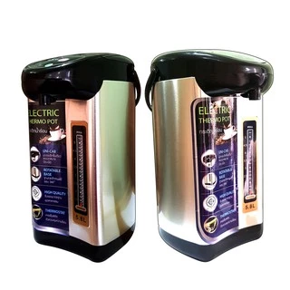 SKG กระติกน้ำร้อน 4 ลิตร มีปุ่มกดน้ำอัตโนมัติ รุ่น SK-38S (สแตนเลส)