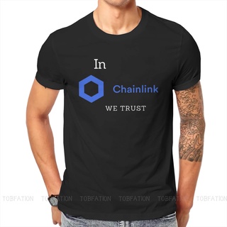 เสื้อแฟชั่นผญ - ในChainlinkเราเชื่อใจTShirtChainคอกลมลิงค์CryptoLinkเหรียญCrytopcurrencyบล็อกเชนเสื