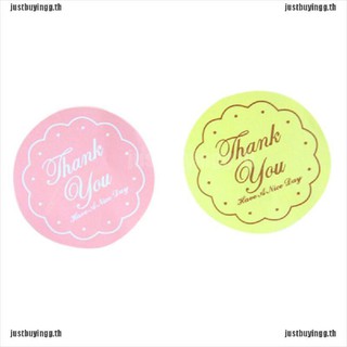 Wy ป้ายฉลากซีล ทรงวงรี ลาย thank you 48 ชิ้น