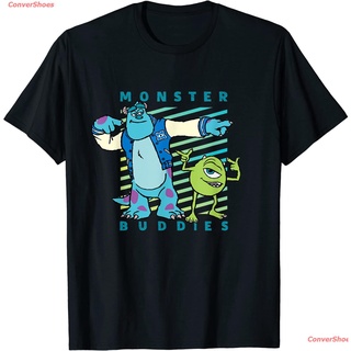 🌟พร้อมส่ง🌟เสื้อยืดผู้ชายและผู้หญิง Disney PIXAR Sulley And Mike Wazowski Monster Buddies T-Shirt Mens Womens T-shirts