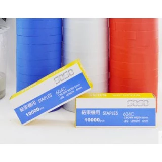 เทปรัดกิ่ง + ลูกแม็ค เบอร์ 604C 1 กล่อง (10,000 ตัว) สำหรับเครื่องรัดกิ่งไม้ ผูกกิ่ง ยอดไม้ ทุกรุ่น