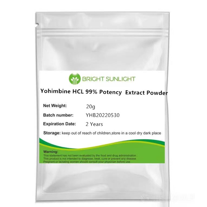 20g Yohimbine HCL 99% ความอุดมสมบูรณ์ Yohimbe Bark Extract Powder