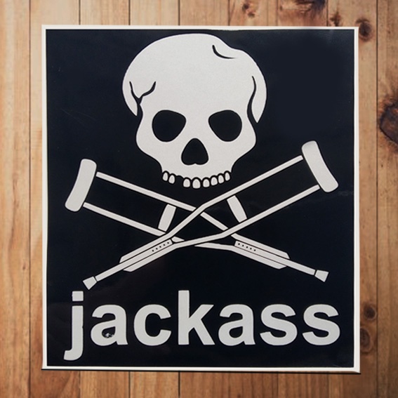 สติ๊กเกอร์ทรงสี่เหลี่ยม Jackass