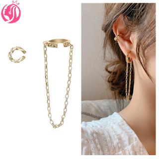 2PC/set Korea woman simple Asymmetrical Tassel circle ear clip Earrings Ear Bone Clip Jewelry