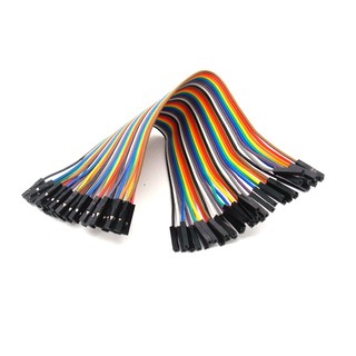 สายจั๊มเปอร์ 40 เส้น เมีย เมีย 20 ซม./ connector Jumper wire female to female 20 cm cable Arduino DIY project