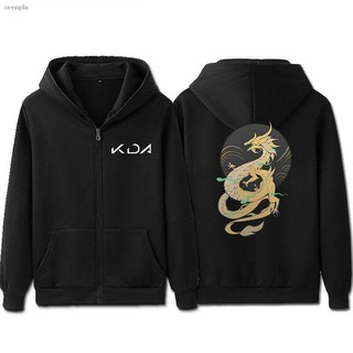 lol kda k da akali เสื้อกันหนาวมีฮู้ดแต่งซิปสําหรับผู้ชาย