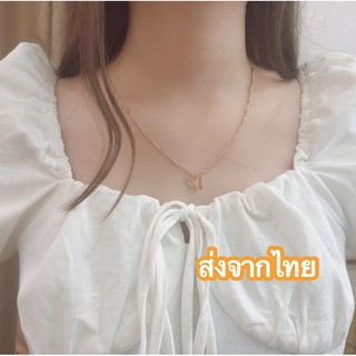 สร้อยคอแฟชั่น จี้รูปผีเสื้อ เครื่องประดับสำหรับผู้หญิง สร้อยรูปผีเสื้อ ผีเสื้อ สร้อยคอ